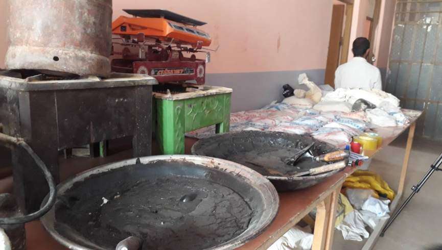 کارخانه تولید مواد مخدر در شهر زرنج نابود شد