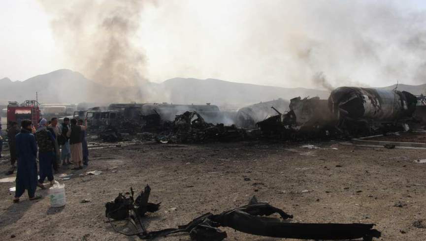 آتش سوزی در هرات/10 تانکر گاز مایع حریق شدند