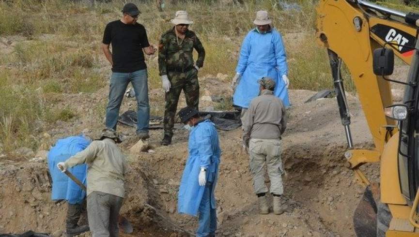 کشف یک گورستان جمعی با ۱۲۳ جسد بجا مانده از جنایت داعش در عراق