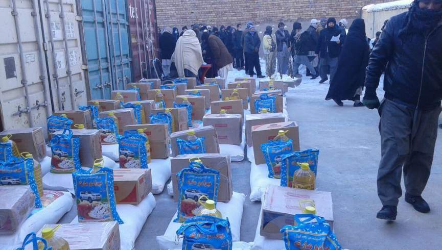 بنیاد خیریه شهدا برای 175 خانواده بیجا شده پنجشیری مواد غذایی توزیع کرد