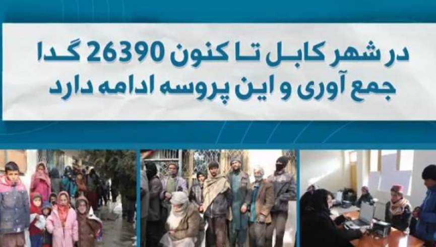 بیش از 26 هزار گدا از شهر کابل جمع‌آوری شدند