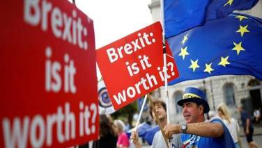 هزاران موافق حضور انگلستان در «اتحادیه اروپا» در لندن مظاهره کردند