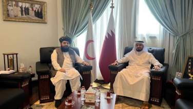 د طالبانو سفیر او د قطر د سرې میاشتې ټولنې مشر سره  لیدلي